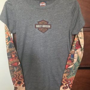 Harley Davidson Long Sleeve Tattoo Shirt